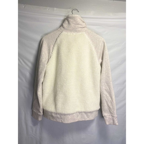 Athleta Women’s Range Sherpa Full Zip Collared Jacket Pockets White Size Medium‎ - Picture 2 of 4